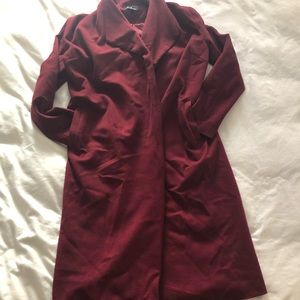 Lulus Burgundy Felt Coat